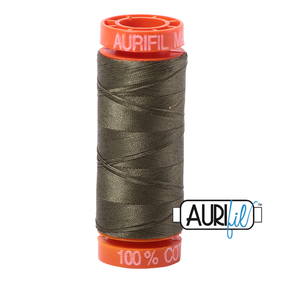 Aurifil Cotton 50wt 200m Medium Army Green 2905