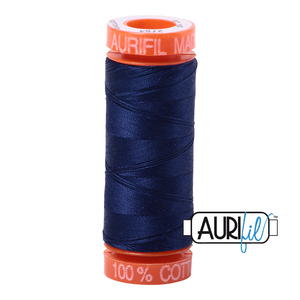 Aurifil Cotton 50wt 200m Dark Navy 2784