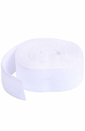 Fold-over Elastic 3/4in x 2yd - White