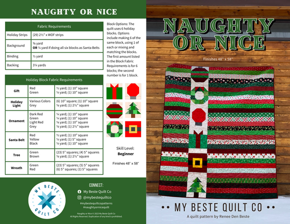 Naughty or Nice by My Beste Quilt Co