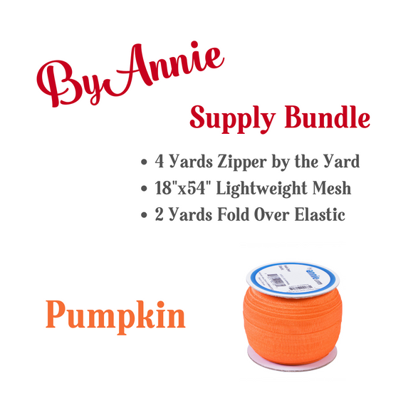 Pumpkin ByAnnie Zipper, Mesh, &  Elastic