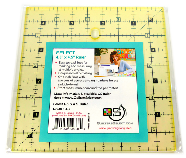4.5 X 4.5 Non-slip Quilting Ruler By Quilters Select