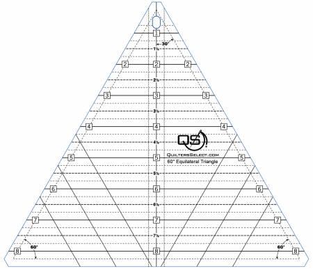 Missouri Star 8 Equilateral 60 Degree Triangle Ruler