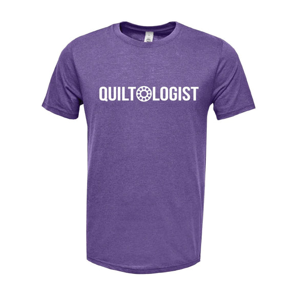 Quiltologist T-Shirt  Size 2XL Antic Purple Crew Neck
