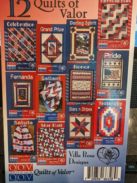 Quilts of Valor 12 Pattern Villa Rosa Bundle