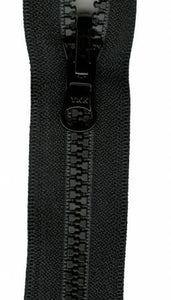 Vislon Reversible Separating Zipper 18" Black