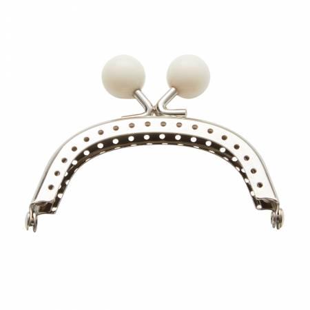 White Bauble Sew-In Clasp 3in x  2-1/4in