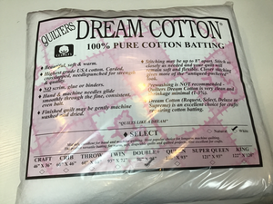 White Cotton Select Batting Double 96"x93"