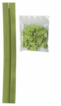 Zippers by the Yard - Apple Green